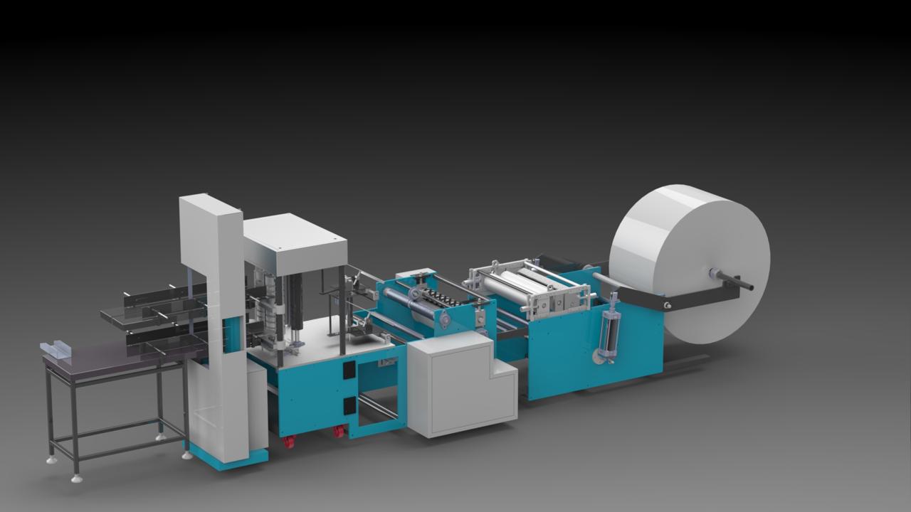 Tissue paper napkin making machine